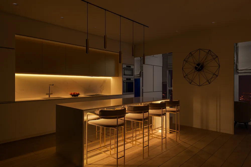 LED downlight and pendant lighting install in a Hills District home