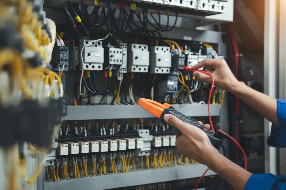 Compliant switchboard with labelled circuit schedule and RCDs