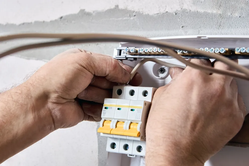 CBD Power Services electrician on a job in Kellyville
